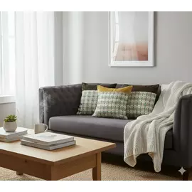 Juego de 3 fundas de cojín minimalistas | Blanco roto multicolor | Terciopelo | 40,6 x 40,6 cm