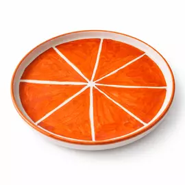 Juego de platos de cerámica Mittory Orange (juego de 2)