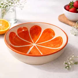 Cuenco de cerámica para servir cítricos