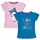 Bomullstryckta t-shirts för flickor (2-pack)