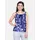 Power Sutra Floral Print Satin Top - Royal Blue