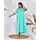 The Saffron Saga Solid Half Sleeves Pure Cotton Nighty Sea Green - S