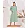 The Saffron Saga Striped Half Sleeves Pure Cotton Nighty Dress Green - S