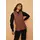 Red cotton Ajhrak shwal jacket for women