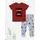 Minicult cotton kids pants and half sleeve t shirt combo set-Maroon Grey