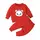 Minicult cotton Kids Coordinated sweatshirt and pant set with character print (PANDA RED)(Pack of 1)