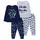 Minicult Cotton Full Sleeve t Shirt and Pyjama Nightsuit with Cute Prints(Pack of 2) Dark Blue 