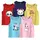 Minicult Cotton Kids Vests in Cute Character Prints-Yellow(pack of 5)