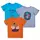 Minicult Cotton Half Sleeve Kids Tshirt with Chest Print and Bright Colors(Multicolor)(Pack of 3)