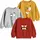 Minicult Kids' Multicolor Cotton Blend Sweatshirt - Emotions Pack of 3
