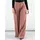 Dusty peach classic relaxed straight fit high-waisted wide leg trouser