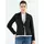 Black and white layerd structured blazer