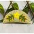 Natural coloryellow and green handembroidered u-shaped woven closing summer bagwicker straw handwoven clutch