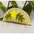 Natural coloryellow and green handembroidered u-shaped woven closing summer bagwicker straw handwoven clutch